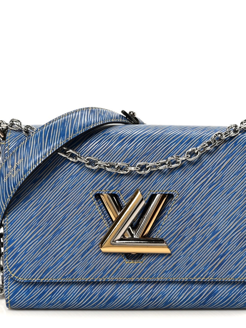 Louis Vuitton Epi Twist MM Denim Light Blue Shoulder Crossbody Bag